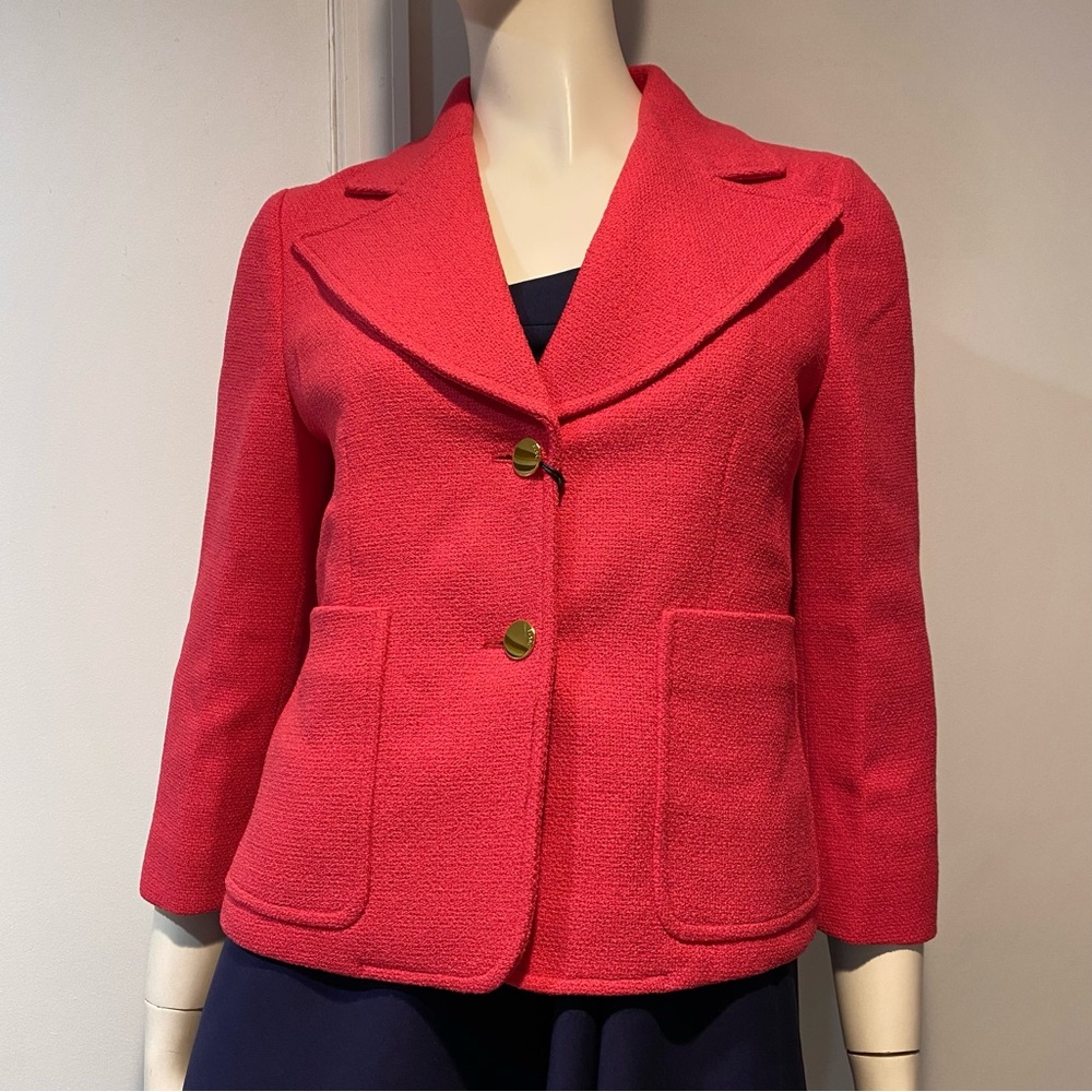 Gucci Tweed Blazer Bright Pink 40 NWT Authentic